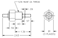 Jam Nut 1/4-20UNC-2A DC - 60 Hz - High Current Mini Feedthru Capacitors-2